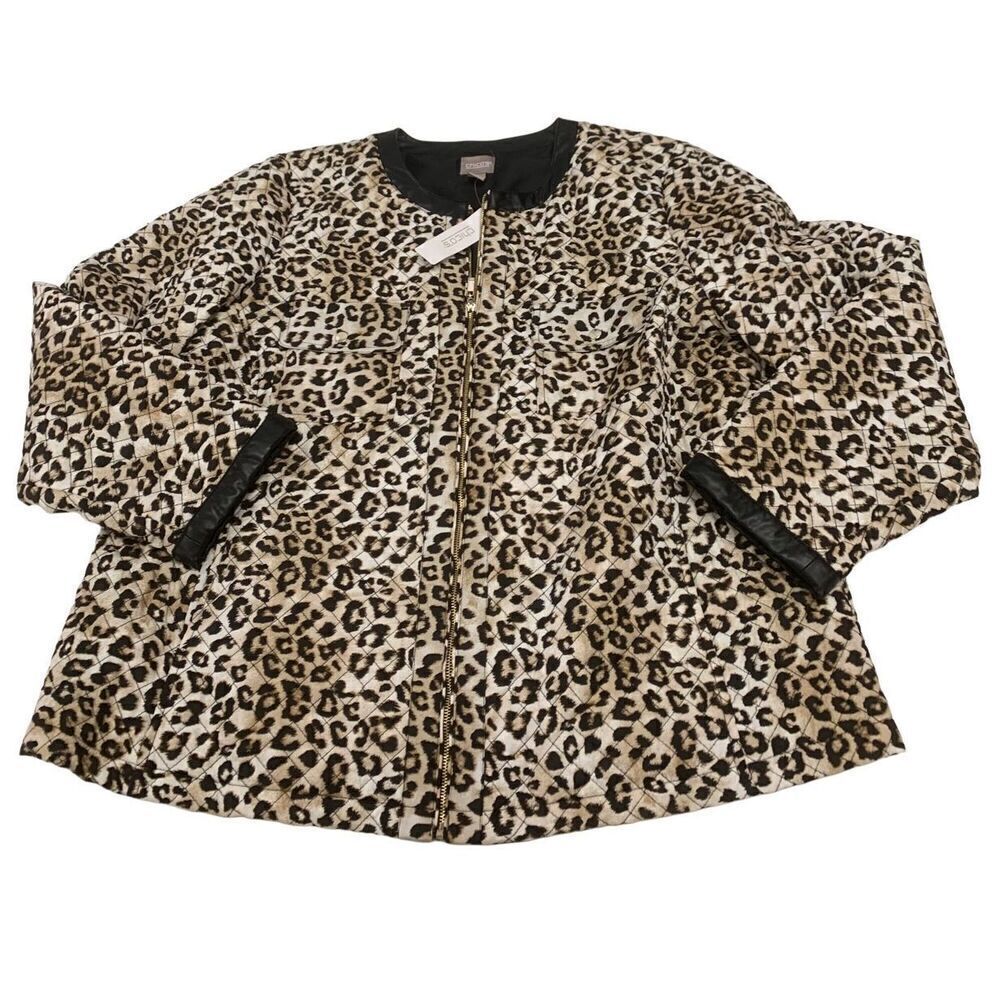NWT Chicos Cheetah Patterned Jacket